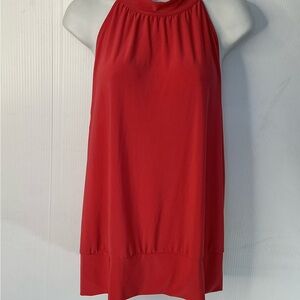 Red Halter Neck Women's Blouse